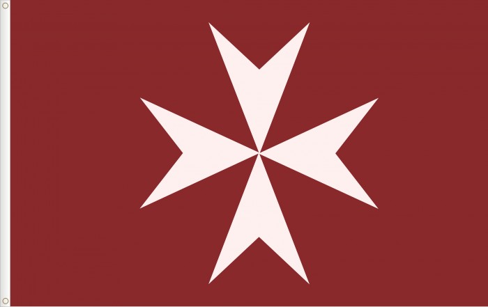 Drapeau de l´Ordre de Malte. Drapeau Croix de Malte.